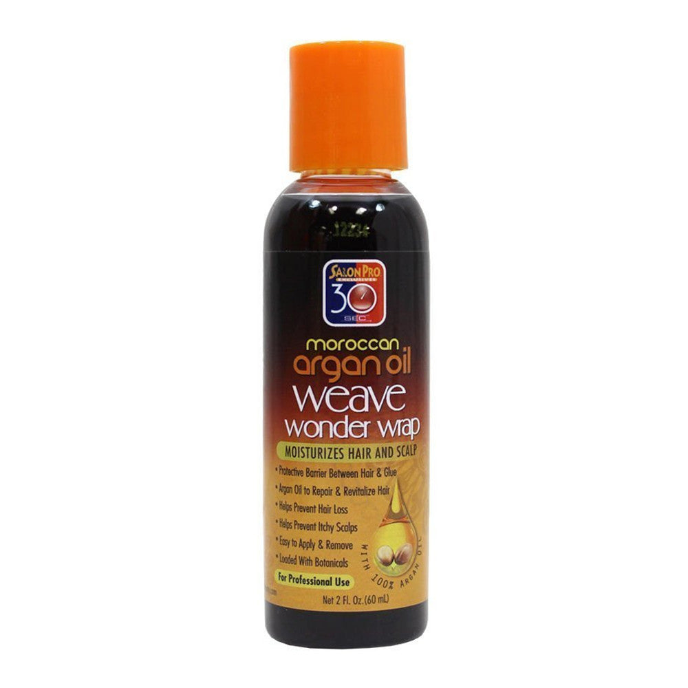 Salon Pro 30 Sec Moroccan Argan Oil Weave Wonder Wrap Moisturizes Hair And Scalp, 2 Oz